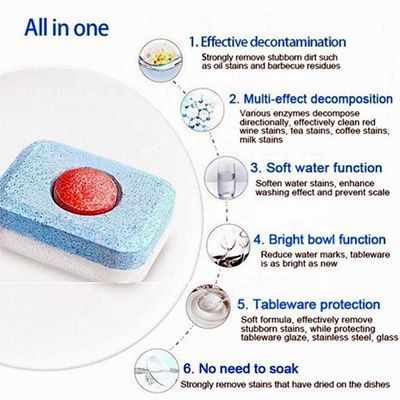 calidad  Disposable Dishwasher Tablets Eco Dishwasher Detergent Cleaning Tablets fábrica